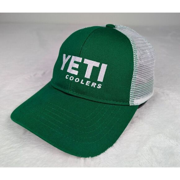 Yeti‎ Coolers Green Trucker Snapback Hat One Size - Picture 1 of 8